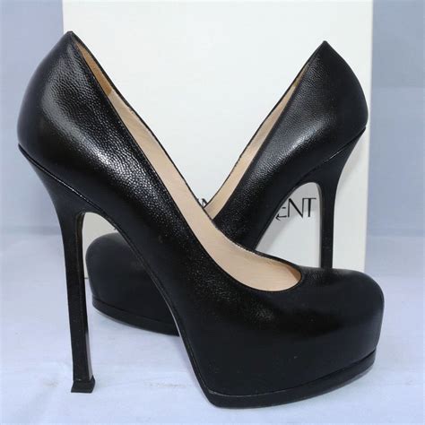 ysl pumps black|how tall are ysl heels.